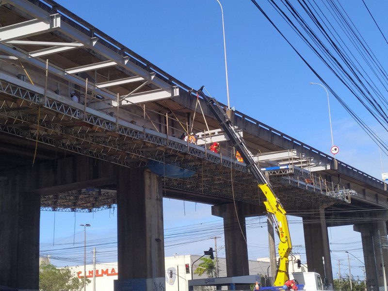 Obras avançam e ganham novas frentes de trabalho na ampliação da Terceira Ponte