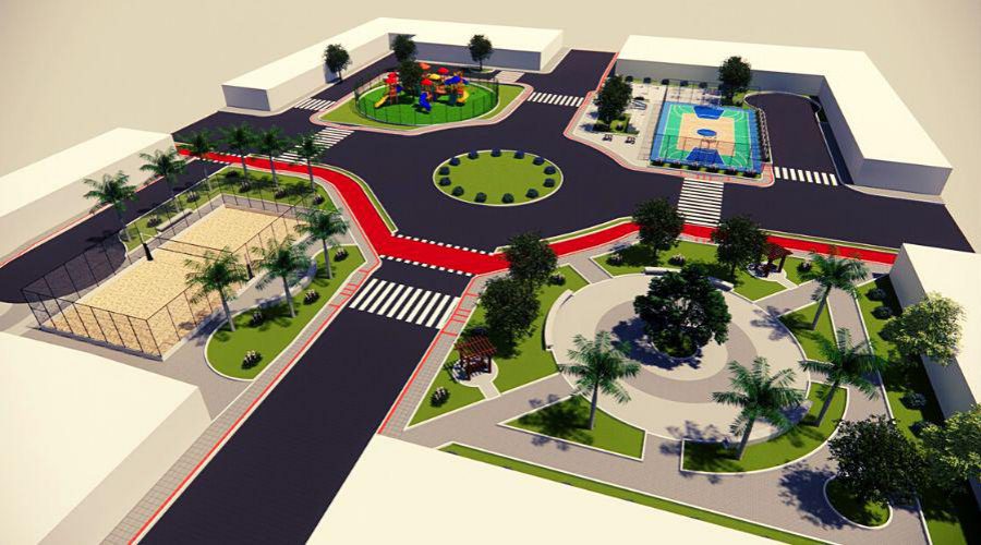 Vias pavimentadas nos bairros Santa Paula I e II