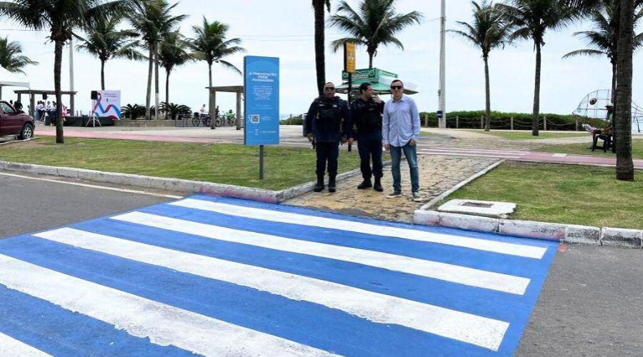 Iniciativa do Novembro Azul: Faixas de Pedestres agora exibem a cor azul