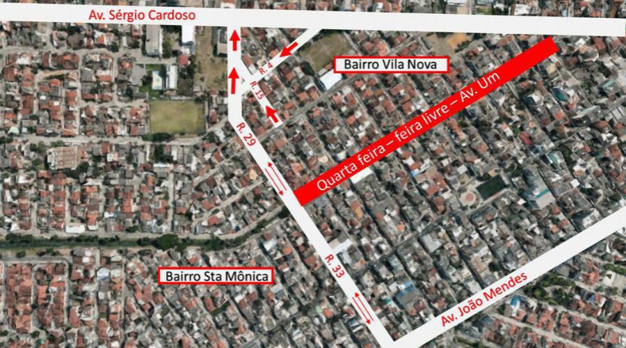 Ruas de Vila Nova e Santa Mônica terão mudanças no trânsito nesta quinta-feira (17)