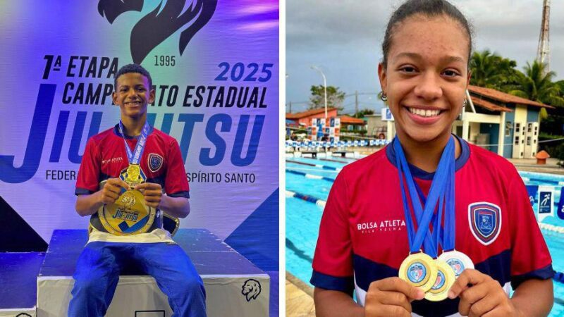 Atletas de Vila Velha brilham com vitórias no jiu-jitsu e na natação