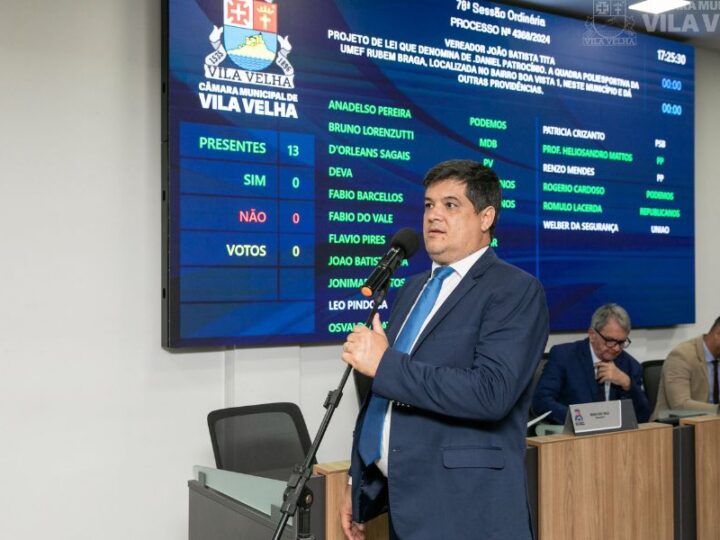 Presidente da Câmara de Vila Velha, vereador Osvaldo Maturano, reforça apoio à gestão municipal e faz apelo por união em prol da cidade