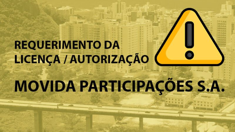 COMUNICADO: REQUERIMENTO DA LICENÇA / AUTORIZAÇÃO