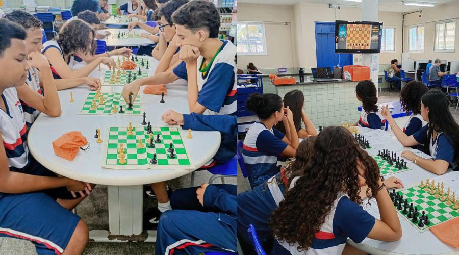 Torneio de xadrez incentiva aprendizado em escola de Vila Velha