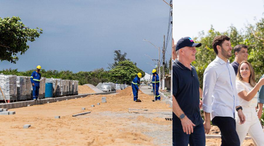 Prefeito e governador acompanham obras da via que liga Nova Ponta da Fruta a Interlagos