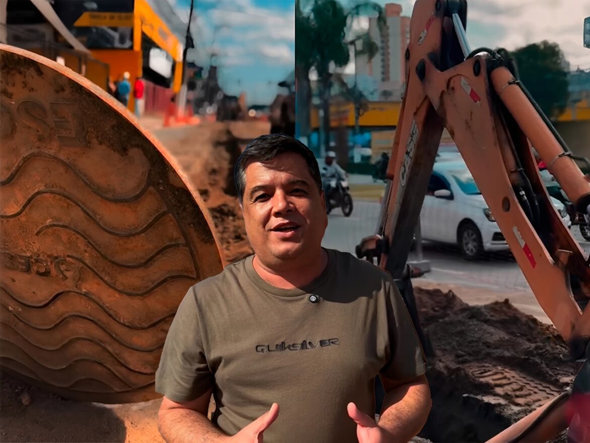 Obras de esgotamento sanitário avançam no Ibes com acompanhamento do vereador Maturano