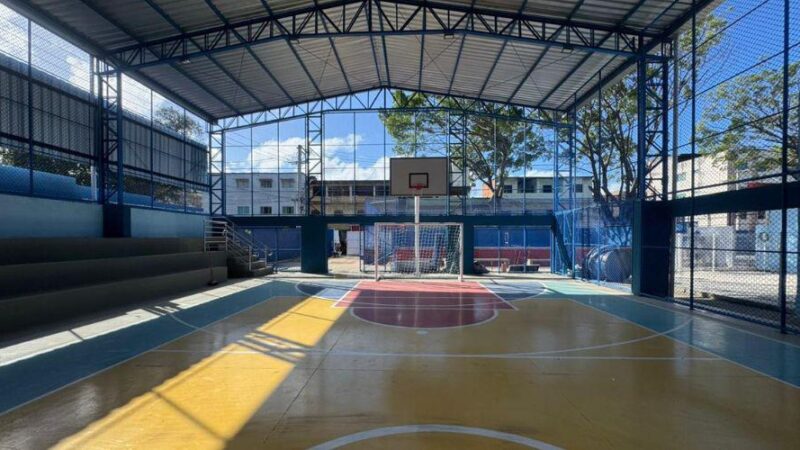 Inauguração de quadra poliesportiva marca melhorias na escola de Boa Vista I nesta terça-feira (28)