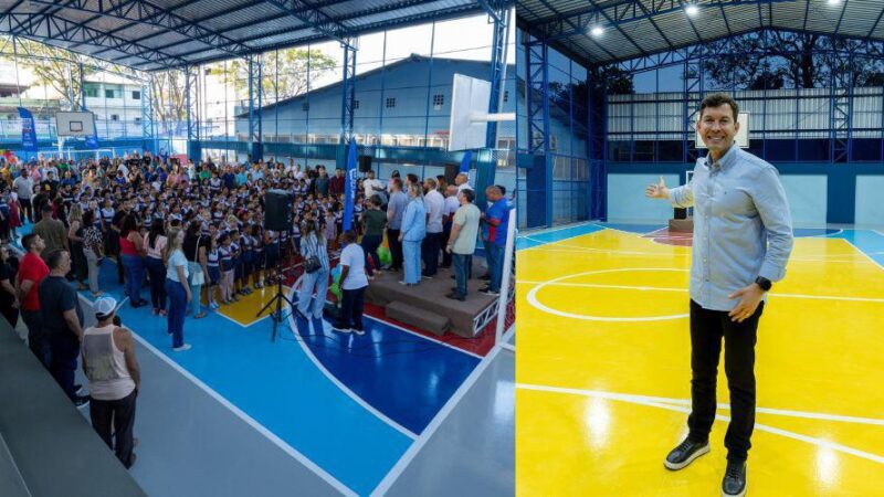 Prefeitura amplia infraestrutura escolar com a 17ª quadra inaugurada desde 2021