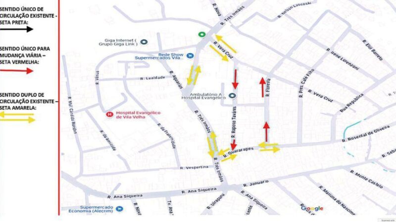 Mudanças no trânsito visam melhorar a fluidez na área do Hospital Evangélico