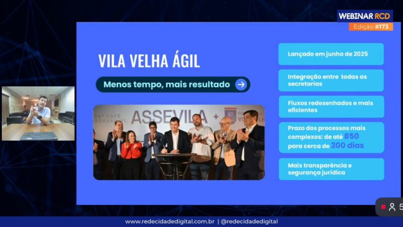 Virada digital de Vila Velha é apresentada em evento da Rede Cidade Digital