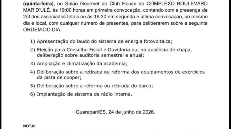 Edital de Convocação