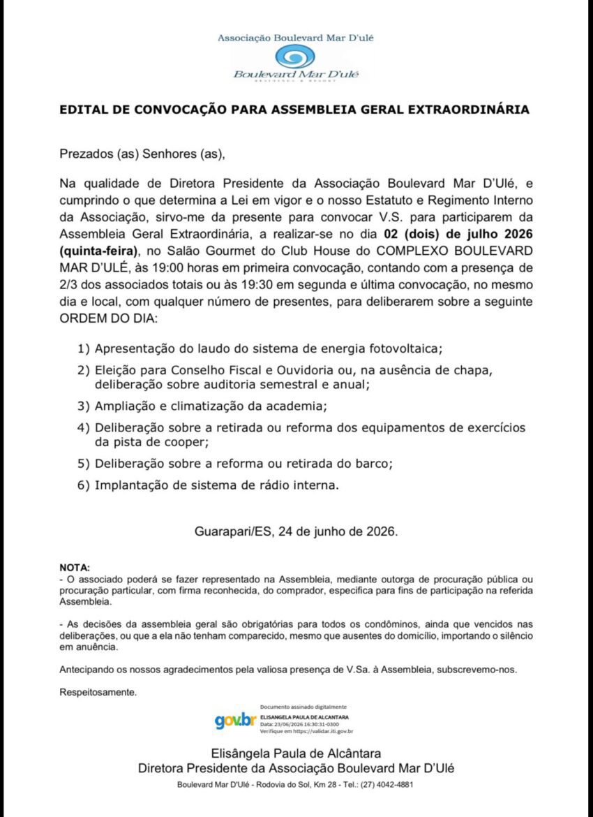 Edital de de Convocação