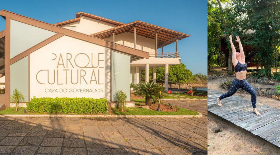 Aulas gratuitas de ioga movimentam o Parque Cultural Casa do Governador