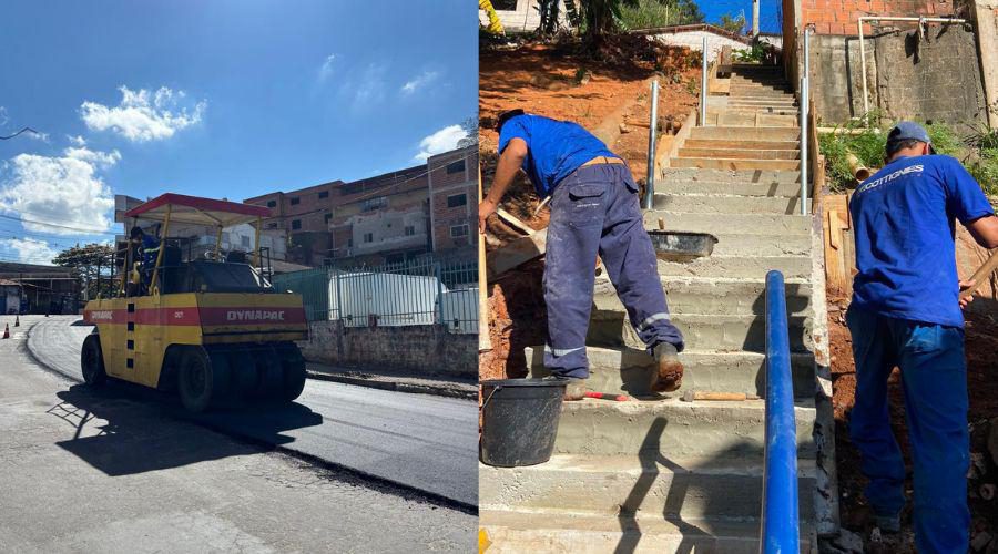 Recapeamento e reconstrução de escadaria ampliam segurança e acessibilidade em Alvorada e Cobi de Cima