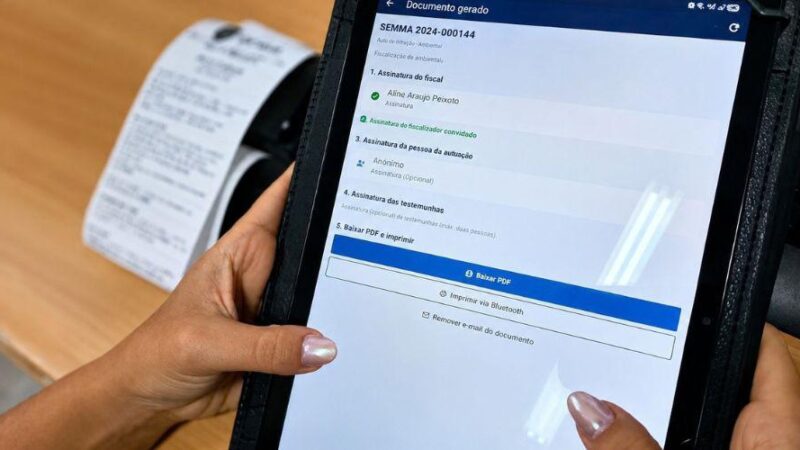 Prefeitura moderniza fiscalização ambiental com emissão de autuações online