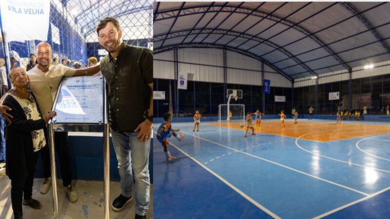 Arnaldinho inaugura quadra que amplia opções de esporte e lazer em Vila Velha