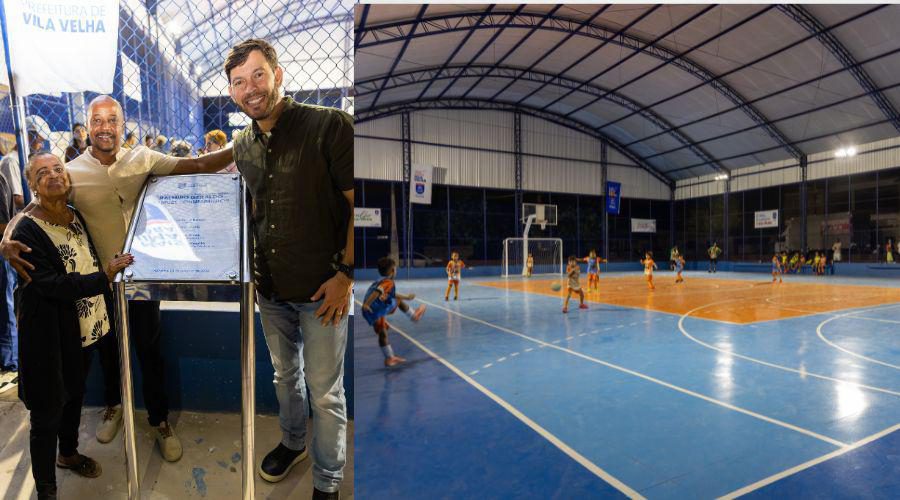 Arnaldinho inaugura quadra que amplia opções de esporte e lazer em Vila Velha