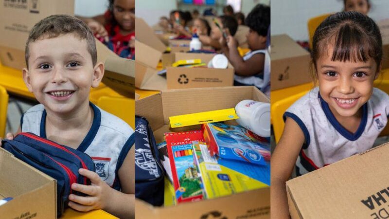 Prefeitura inicia entrega de kits escolares e uniformes para alunos e professores da rede municipal