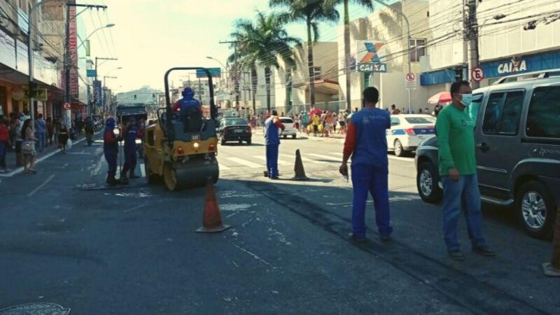 200 toneladas de massa asfáltica são utilizados em operação tapa buracos