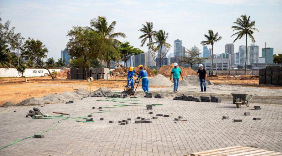 Progresso nas Obras do Parque da Prainha com a Previsão de Área de Eventos e Banheiros