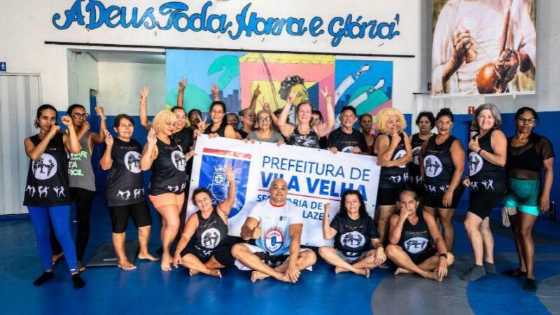 Aulas de kickboxing para idosos agora são oferecidas pela Prefeitura de Vila Velha