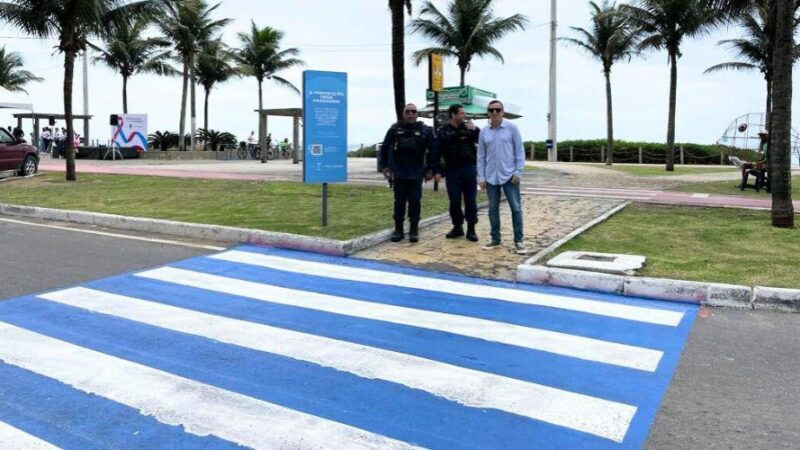 Iniciativa do Novembro Azul: Faixas de Pedestres agora exibem a cor azul