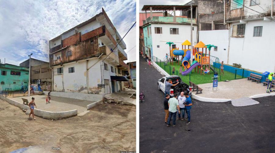 ​Ilha das Flores celebra construção de praça e pavimentação de rua