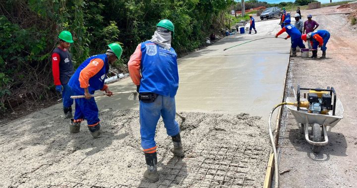 Avenida Linhares Passa por Obras de Pavimentação em Concreto