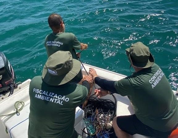 Fiscalização do Iema apreende mais material de pesca e caça submarina no Arquipélago das Três Ilhas