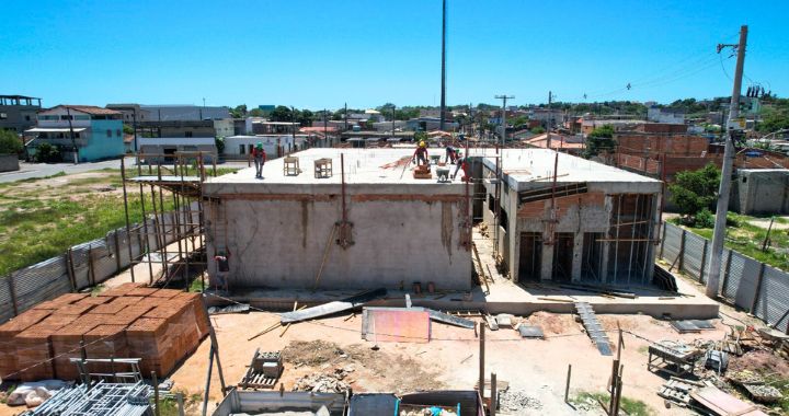 ​Construção de Unidade Básica em Jabaeté está com 60% da obra concluída