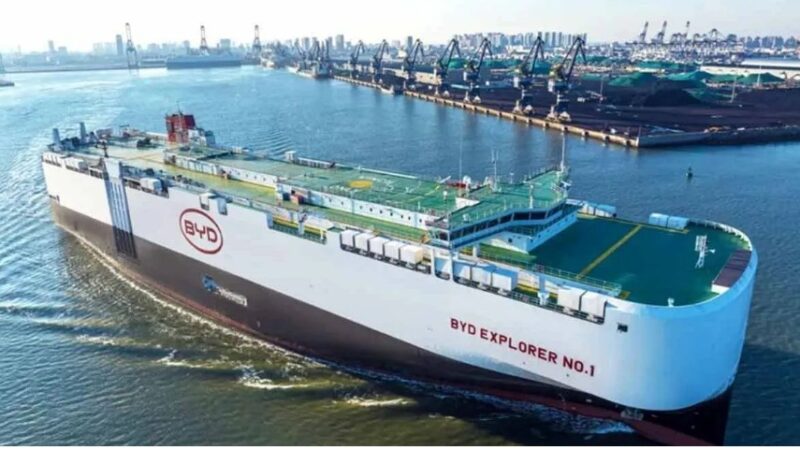 BYD inaugura navio próprio para exportar veículos elétricos e híbridos