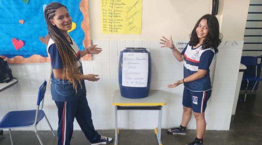 Gincana promove coleta de óleo usado em escolas municipais