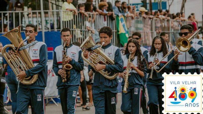 Aniversário de Vila Velha terá desfile cívico-militar e festival musical