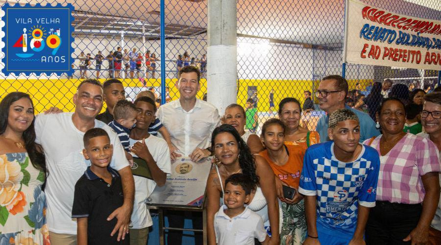 Famílias prestigiam inauguração da área de lazer em Cobi de Baixo