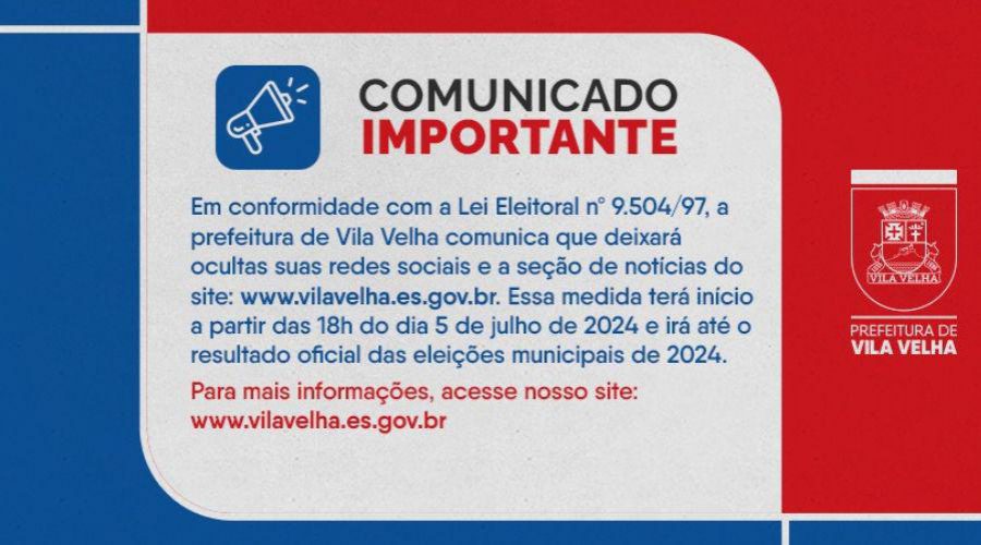 A partir desta sexta-feira, Prefeitura suspende atividades em redes sociais e site de notícias