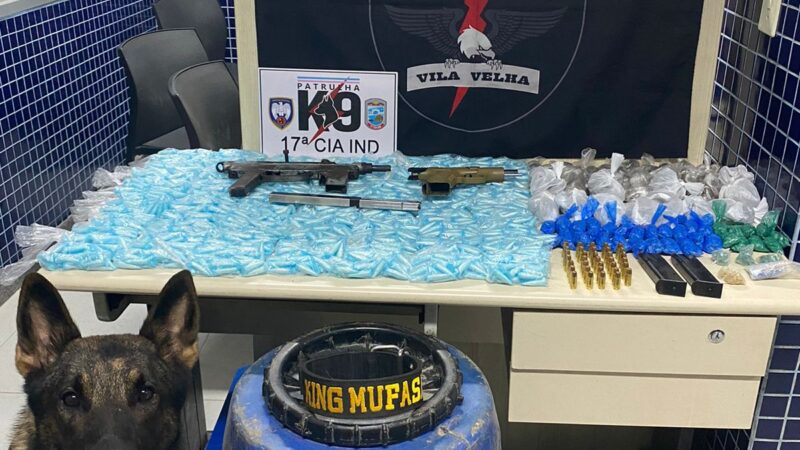 Operação conjunta da Guarda Municipal de Vila Velha e PM apreende grande quantidade de drogas e armas