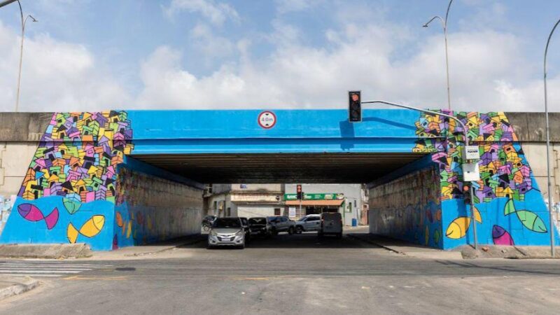 Mural artístico no Viaduto Ulisses Guimarães será inaugurado neste sábado às 9h