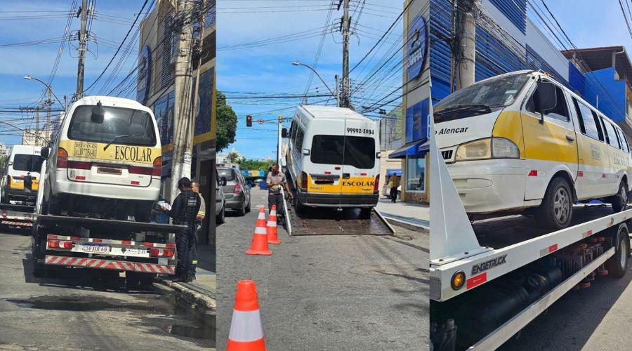 Apreensão de seis vans escolares clandestinas é realizada pela Guarda Municipal