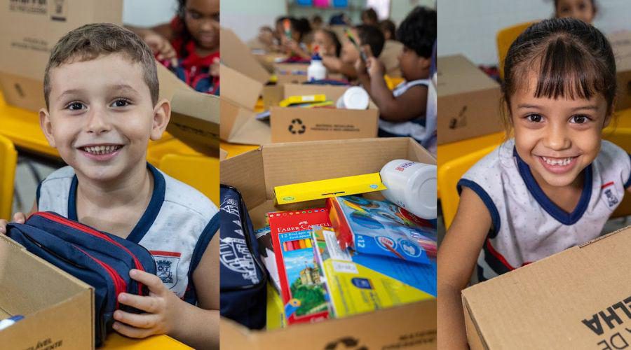 Prefeitura inicia entrega de kits escolares e uniformes para alunos e professores da rede municipal